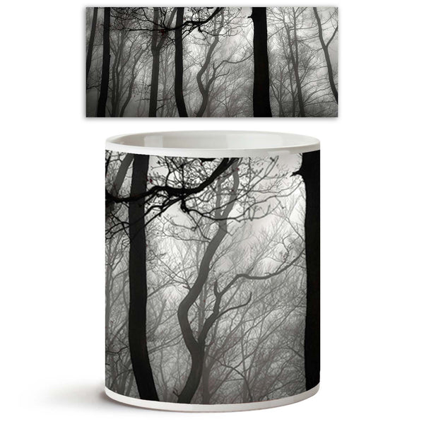 Autumn Day Ceramic Coffee Tea Mug Inside White-Coffee Mugs-MUG-IC 5005515 IC 5005515, Automobiles, Black, Black and White, Landscapes, Nature, Scenic, Seasons, Transportation, Travel, Vehicles, White, Wooden, autumn, day, ceramic, coffee, tea, mug, inside, autumnal, beautiful, branch, enchanted, fairytale, fall, fog, forest, halloween, haloween, huge, landscape, large, leaf, leaves, light, magic, magical, mist, mistery, misty, mysterious, nobody, oak, old, peaceful, season, seasonal, spooky, tall, tree, wal