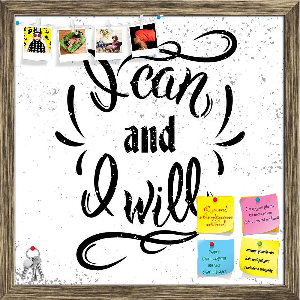 ArtzFolio I Can & I Will Printed Bulletin Board Notice Pin Board Soft Board | Framed-Bulletin Boards Framed-AZSAO48557148BLB_FR_L-Image Code 5005530 Vishnu Image Folio Pvt Ltd, IC 5005530, ArtzFolio, Bulletin Boards Framed, Motivational, Quotes, Digital Art, i, can, will, printed, bulletin, board, notice, pin, soft, framed, inspirational, quote, black, lettering, t-shirt, design, banner, poster, pin up board, push pin board, extra large cork board, big pin board, notice board, small bulletin board, cork boa