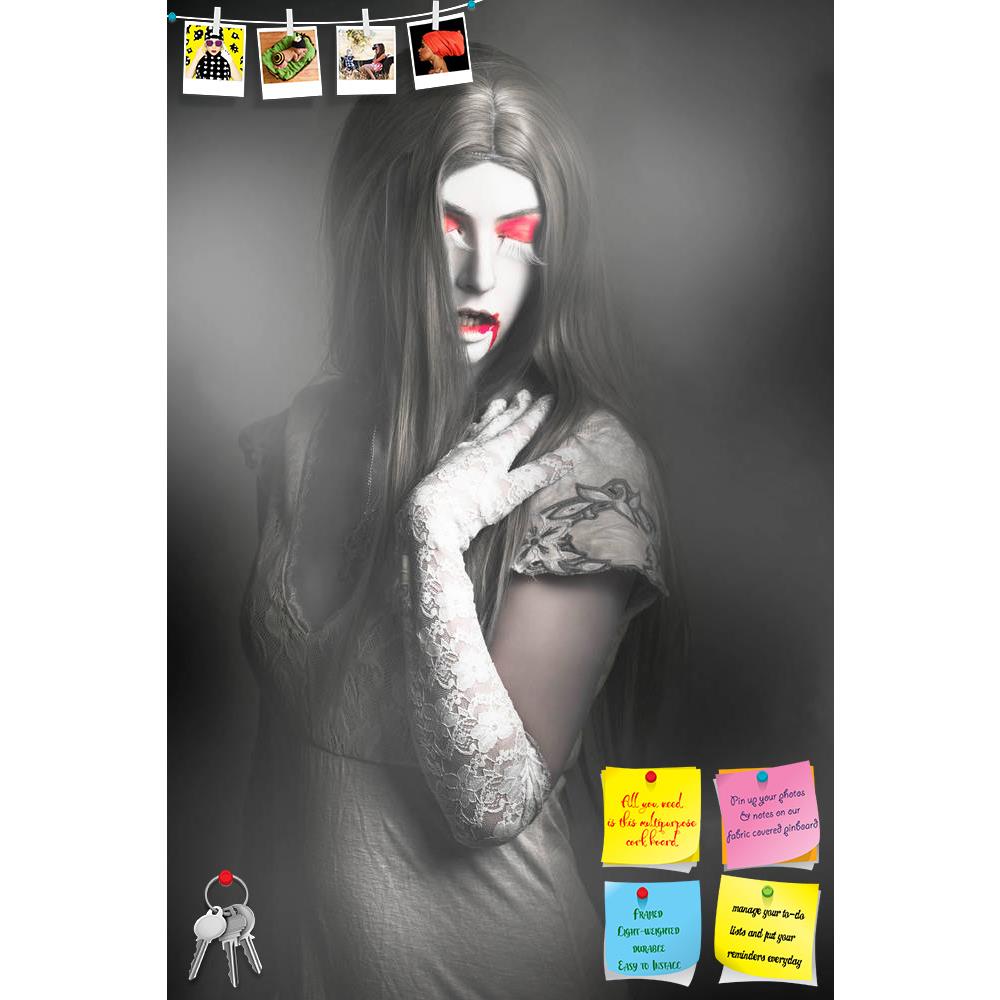 ArtzFolio Portrait Of A Beautiful Vampire Woman Printed Bulletin Board Notice Pin Board Soft Board | Frameless-Bulletin Boards Frameless-AZSAO48603056BLB_FL_L-Image Code 5005537 Vishnu Image Folio Pvt Ltd, IC 5005537, ArtzFolio, Bulletin Boards Frameless, Fantasy, Photography, portrait, of, a, beautiful, vampire, woman, printed, bulletin, board, notice, pin, soft, frameless, dark, fine, art, long, grey, hair, standing, fog, cover, cemetery, twilight, nightmare, halloween, evil, zombie, female, vampires, mou