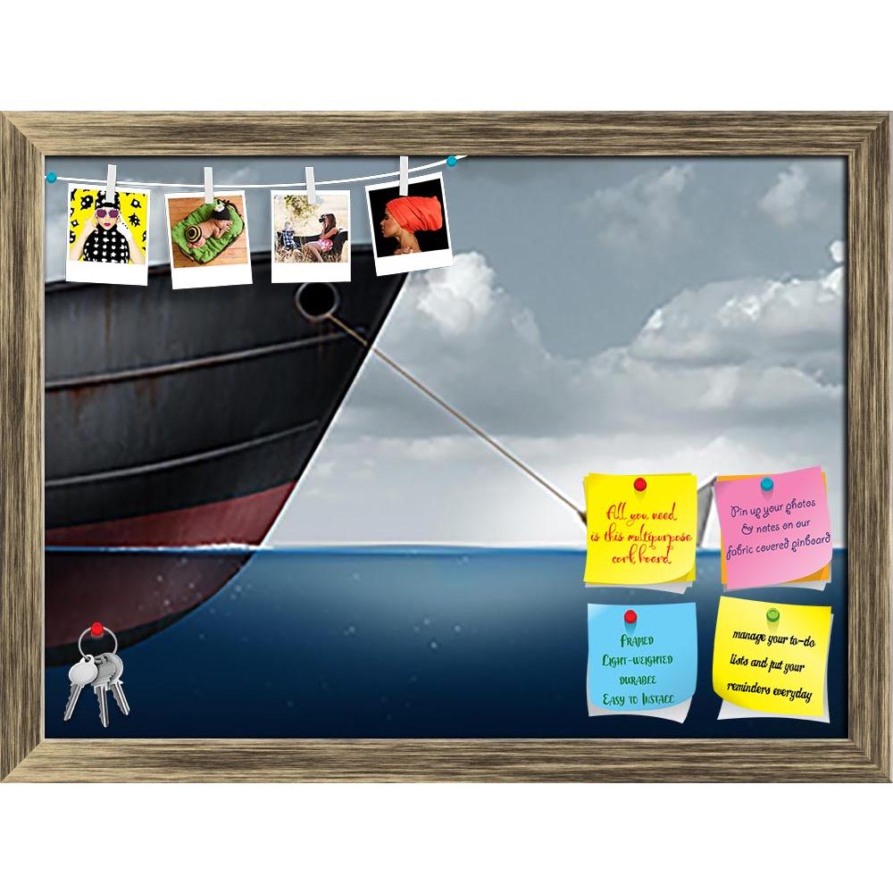 ArtzFolio Paper Boat Pulling A Huge Metal Ship Printed Bulletin Board Notice Pin Board Soft Board | Framed-Bulletin Boards Framed-AZSAO48667081BLB_FR_L-Image Code 5005539 Vishnu Image Folio Pvt Ltd, IC 5005539, ArtzFolio, Bulletin Boards Framed, Conceptual, Digital Art, paper, boat, pulling, a, huge, metal, ship, printed, bulletin, board, notice, pin, soft, framed, amazing, power, concept, as, small, ocean, overachiever, metaphor, maximizing, potential, business, motivation, accomplishing, impossible, tasks