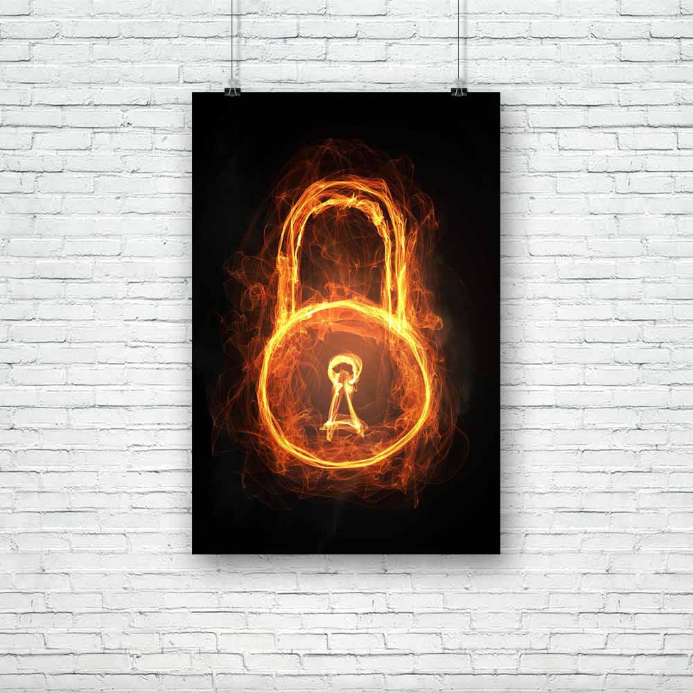Glowing Light Lock Sign Unframed Paper Poster-Paper Posters Unframed-POS_UN-IC 5005554 IC 5005554, Black, Black and White, Icons, Signs, Signs and Symbols, Symbols, glowing, light, lock, sign, unframed, paper, poster, access, background, burn, button, computer, concept, dark, design, fire, icon, interface, internet, key, led, locker, login, password, safety, security, site, success, switch, symbol, technology, unlocking, web, webpage, website, artzfolio, posters, wall posters, posters for room, posters for 