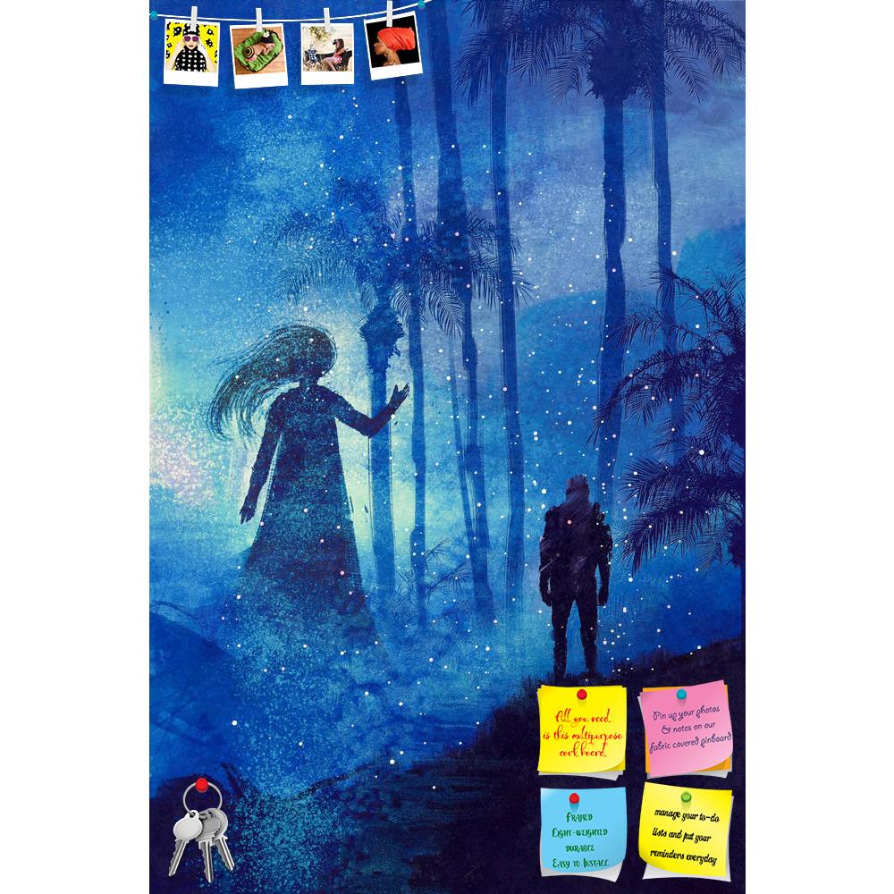 ArtzFolio Man & Ghost In Mysterious Dark Forest Printed Bulletin Board Notice Pin Board Soft Board | Frameless-Bulletin Boards Frameless-AZSAO49565618BLB_FL_L-Image Code 5005558 Vishnu Image Folio Pvt Ltd, IC 5005558, ArtzFolio, Bulletin Boards Frameless, Fantasy, Fine Art Reprint, man, ghost, in, mysterious, dark, forest, printed, bulletin, board, notice, pin, soft, frameless, acrylic, art, artistic, artwork, color, concept, illustration, oil, painting, style, vivid, wallpaper, watercolor, horror, night, c