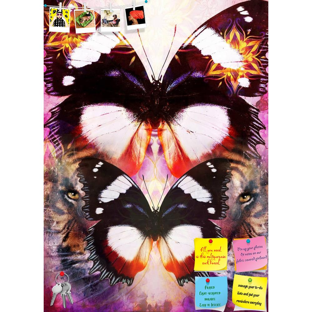 ArtzFolio Tiger & Butterfly Printed Bulletin Board Notice Pin Board Soft Board | Frameless-Bulletin Boards Frameless-AZSAO50040878BLB_FL_L-Image Code 5005565 Vishnu Image Folio Pvt Ltd, IC 5005565, ArtzFolio, Bulletin Boards Frameless, Surrealism, Fine Art Reprint, tiger, butterfly, printed, bulletin, board, notice, pin, soft, frameless, art, mandala, wings, insect, color, animal, white, painting, wildlife, portrait, head, canvas, spirit, eye, background, illustration, black, decorative, element, floral, fl