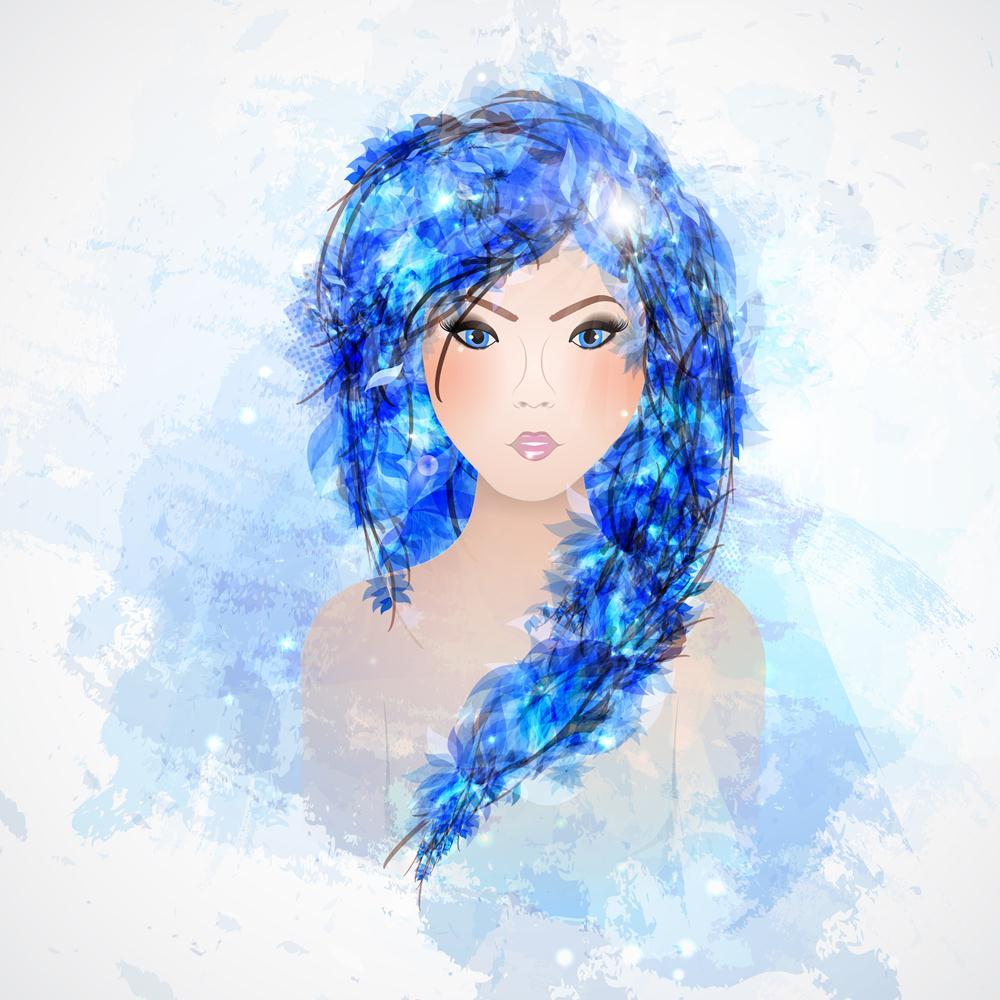 Abstract Woman With Abstract Hair Canvas Painting Synthetic Frame - Paintings MDF Framing - ArtzFolio.com