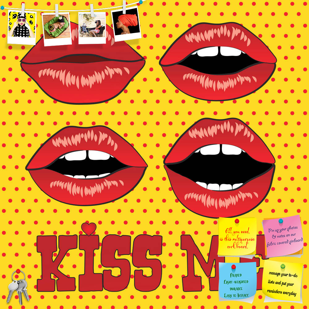 ArtzFolio Retro Lips Pop Art Printed Bulletin Board Notice Pin Board Soft Board | Frameless-Bulletin Boards Frameless-AZSAO50963351BLB_FL_L-Image Code 5005580 Vishnu Image Folio Pvt Ltd, IC 5005580, ArtzFolio, Bulletin Boards Frameless, Pop Art, Quotes, Digital Art, retro, lips, pop, art, printed, bulletin, board, notice, pin, soft, frameless, kiss, me, text, pin up board, push pin board, extra large cork board, big pin board, notice board, small bulletin board, cork board, wall notice board, giant cork boa