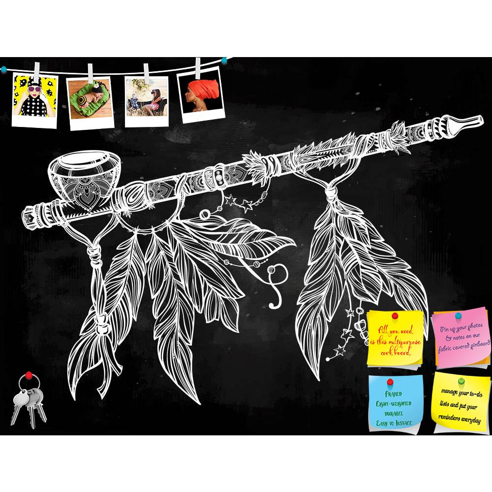ArtzFolio Indian Smoking Pipe Of Peace Adorned With Feathers Printed Bulletin Board Notice Pin Board Soft Board | Frameless-Bulletin Boards Frameless-AZSAO50988924BLB_FL_L-Image Code 5005581 Vishnu Image Folio Pvt Ltd, IC 5005581, ArtzFolio, Bulletin Boards Frameless, Traditional, Digital Art, indian, smoking, pipe, of, peace, adorned, with, feathers, printed, bulletin, board, notice, pin, soft, frameless, hand, drawn, beautiful, artwork, vector, illustration, isolated, ethnic, design, tattoo, base, mystic,