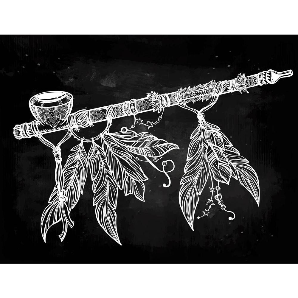 Indian Smoking Pipe Of Peace Adorned With Feathers Canvas Painting Synthetic Frame-Paintings MDF Framing-AFF_FR-IC 5005581 IC 5005581, Culture, Ethnic, Illustrations, Indian, Signs, Signs and Symbols, Symbols, Traditional, Tribal, World Culture, smoking, pipe, of, peace, adorned, with, feathers, canvas, painting, synthetic, frame, hand, drawn, beautiful, artwork, vector, illustration, isolated, design, tattoo, base, mystic, symbol, your, use, artzfolio, wall decor for living room, wall frames for living roo