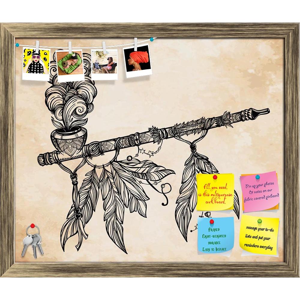 ArtzFolio Indian Smoking Pipe Of Peace With Smoke Coming Out Printed Bulletin Board Notice Pin Board Soft Board | Framed-Bulletin Boards Framed-AZSAO50988929BLB_FR_L-Image Code 5005582 Vishnu Image Folio Pvt Ltd, IC 5005582, ArtzFolio, Bulletin Boards Framed, Traditional, Digital Art, indian, smoking, pipe, of, peace, with, smoke, coming, out, printed, bulletin, board, notice, pin, soft, framed, hand, drawn, beautiful, artwork, vector, illustration, isolated, ethnic, design, tattoo, base, mystic, tribal, sy