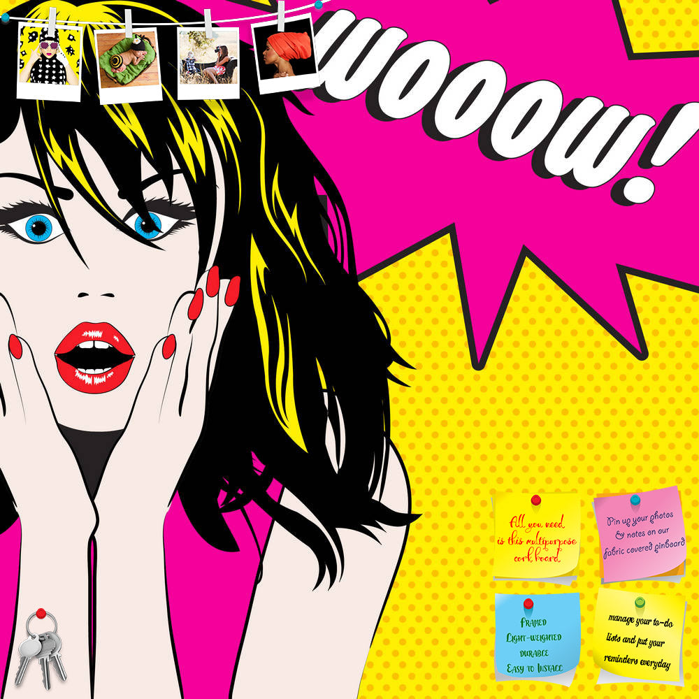 ArtzFolio Pop Art Woman D2 Printed Bulletin Board Notice Pin Board Soft Board | Frameless-Bulletin Boards Frameless-AZSAO50991263BLB_FL_L-Image Code 5005584 Vishnu Image Folio Pvt Ltd, IC 5005584, ArtzFolio, Bulletin Boards Frameless, Pop Art, Quotes, Digital Art, pop, art, woman, d2, printed, bulletin, board, notice, pin, soft, frameless, wow, speech, bubble, pin up board, push pin board, extra large cork board, big pin board, notice board, small bulletin board, cork board, wall notice board, giant cork bo