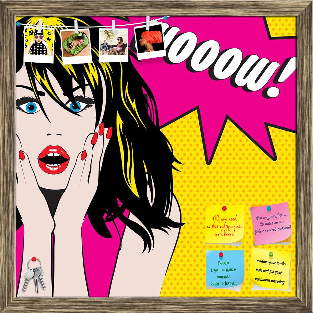 ArtzFolio Pop Art Woman D2 Printed Bulletin Board Notice Pin Board Soft Board | Framed-Bulletin Boards Framed-AZSAO50991263BLB_FR_L-Image Code 5005584 Vishnu Image Folio Pvt Ltd, IC 5005584, ArtzFolio, Bulletin Boards Framed, Pop Art, Quotes, Digital Art, pop, art, woman, d2, printed, bulletin, board, notice, pin, soft, framed, wow, speech, bubble, pin up board, push pin board, extra large cork board, big pin board, notice board, small bulletin board, cork board, wall notice board, giant cork board, bulleti