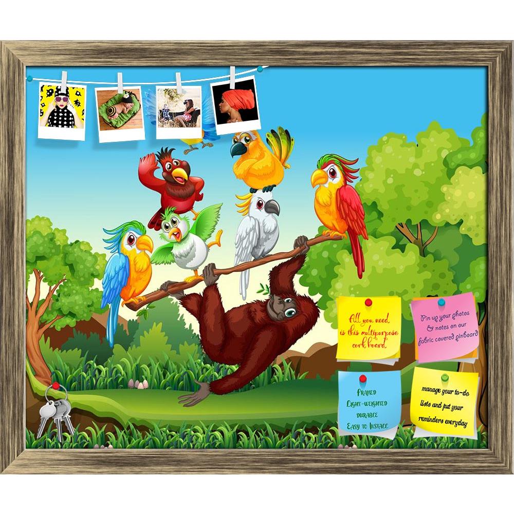 ArtzFolio Wild Birds & Urangutan Printed Bulletin Board Notice Pin Board Soft Board | Framed-Bulletin Boards Framed-AZSAO51020245BLB_FR_L-Image Code 5005586 Vishnu Image Folio Pvt Ltd, IC 5005586, ArtzFolio, Bulletin Boards Framed, Animals, Birds, Kids, Digital Art, wild, urangutan, printed, bulletin, board, notice, pin, soft, framed, forest, illustration, pin up board, push pin board, extra large cork board, big pin board, notice board, small bulletin board, cork board, wall notice board, giant cork board,