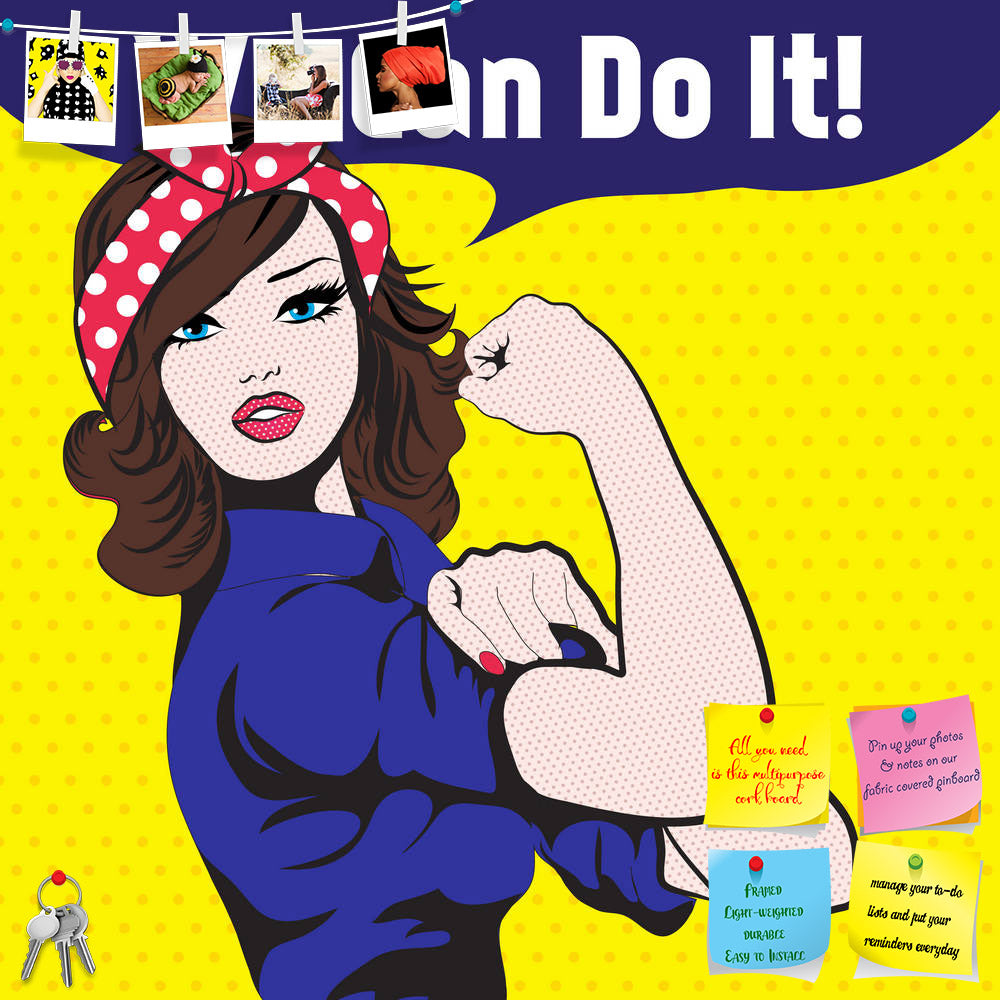 ArtzFolio We Can Do It Printed Bulletin Board Notice Pin Board Soft Board | Frameless-Bulletin Boards Frameless-AZSAO51191118BLB_FL_L-Image Code 5005591 Vishnu Image Folio Pvt Ltd, IC 5005591, ArtzFolio, Bulletin Boards Frameless, Pop Art, Quotes, Digital Art, we, can, do, it, printed, bulletin, board, notice, pin, soft, frameless, woman, speech, bubble, pin up board, push pin board, extra large cork board, big pin board, notice board, small bulletin board, cork board, wall notice board, giant cork board, b