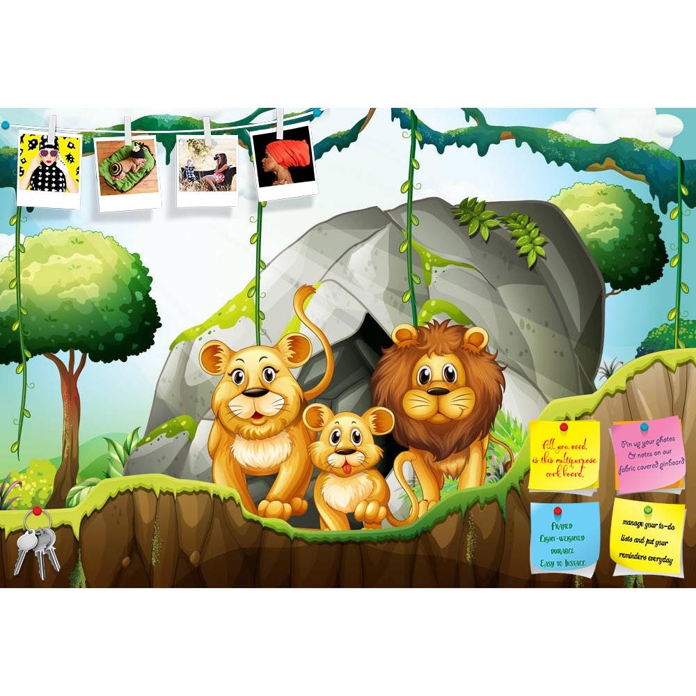 ArtzFolio Lion Family Printed Bulletin Board Notice Pin Board Soft Board | Frameless-Bulletin Boards Frameless-AZSAO51403352BLB_FL_L-Image Code 5005597 Vishnu Image Folio Pvt Ltd, IC 5005597, ArtzFolio, Bulletin Boards Frameless, Animals, Kids, Digital Art, lion, family, printed, bulletin, board, notice, pin, soft, frameless, living, jungle, illustration, pin up board, push pin board, extra large cork board, big pin board, notice board, small bulletin board, cork board, wall notice board, giant cork board, 