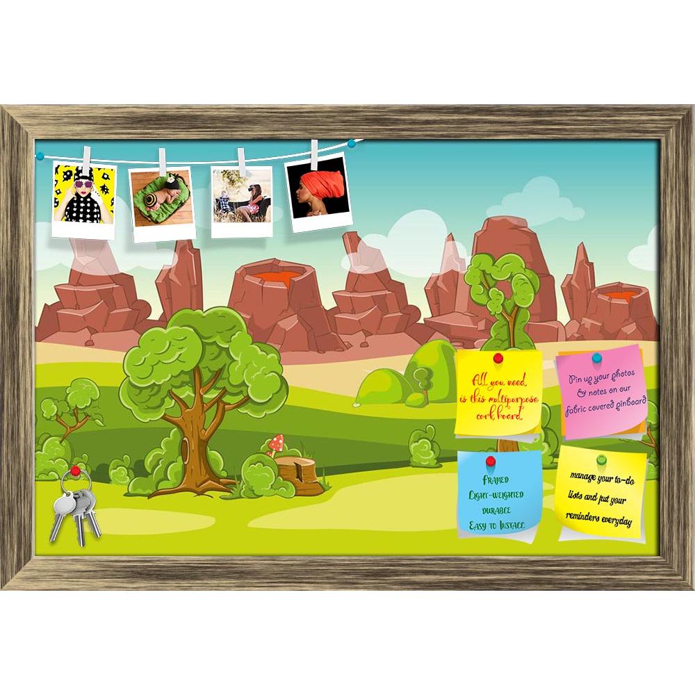 ArtzFolio Cartoon Nature Landscape With Trees Printed Bulletin Board Notice Pin Board Soft Board | Framed-Bulletin Boards Framed-AZSAO51706936BLB_FR_L-Image Code 5005600 Vishnu Image Folio Pvt Ltd, IC 5005600, ArtzFolio, Bulletin Boards Framed, Fantasy, Kids, Digital Art, cartoon, nature, landscape, with, trees, printed, bulletin, board, notice, pin, soft, framed, seamless, rocks, volcanoes, mountain, lava, vector, illustration, pin up board, push pin board, extra large cork board, big pin board, notice boa