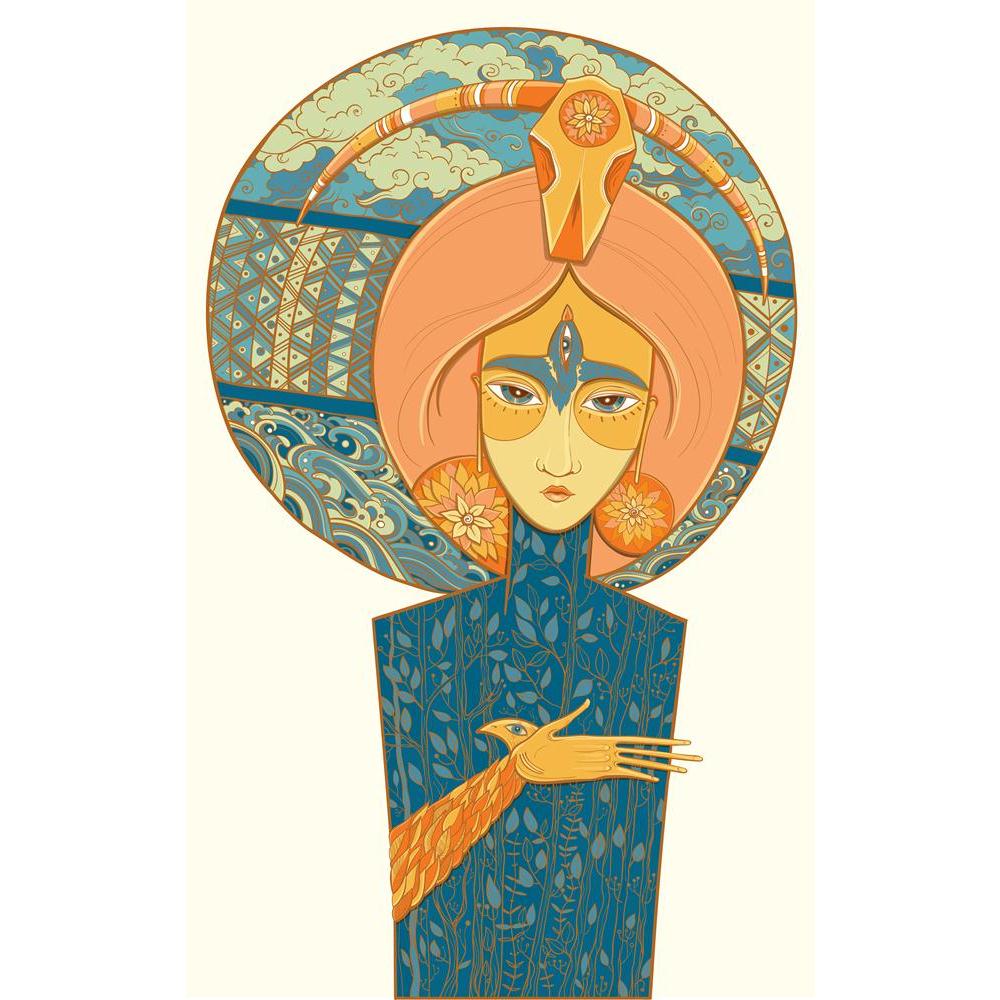 Mother Nature With Plants Clouds Water & Third Eye Canvas Painting Synthetic Frame-Paintings MDF Framing-AFF_FR-IC 5005602 IC 5005602, Animals, Art and Paintings, Astronomy, Birds, Botanical, Cosmology, Culture, Drawing, Ethnic, Fantasy, Floral, Flowers, Illustrations, Nature, Religion, Religious, Scenic, Space, Traditional, Tribal, World Culture, mother, with, plants, clouds, water, third, eye, canvas, painting, synthetic, frame, art, beautiful, bio, bird, birth, blue, branches, brown, colorful, concept, c