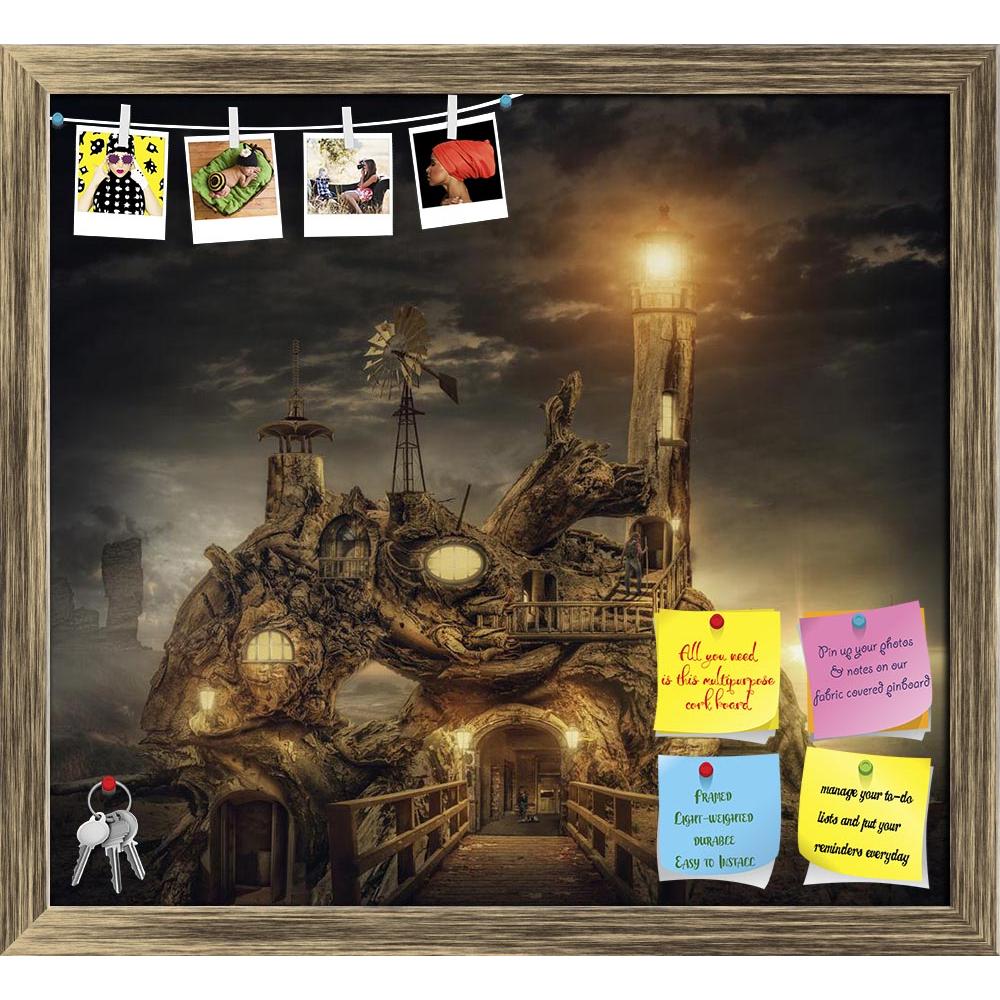 ArtzFolio Fairy House Fort D3 Printed Bulletin Board Notice Pin Board Soft Board | Framed-Bulletin Boards Framed-AZSAO51917740BLB_FR_L-Image Code 5005608 Vishnu Image Folio Pvt Ltd, IC 5005608, ArtzFolio, Bulletin Boards Framed, Fantasy, Surrealism, Fine Art Reprint, fairy, house, fort, d3, printed, bulletin, board, notice, pin, soft, framed, desert, illustration, fictional, situation, form, collage, photos, wood, driftwood, structure, twigs, roots, bridge, duct, canal, river, water, railing, stairs, doors,