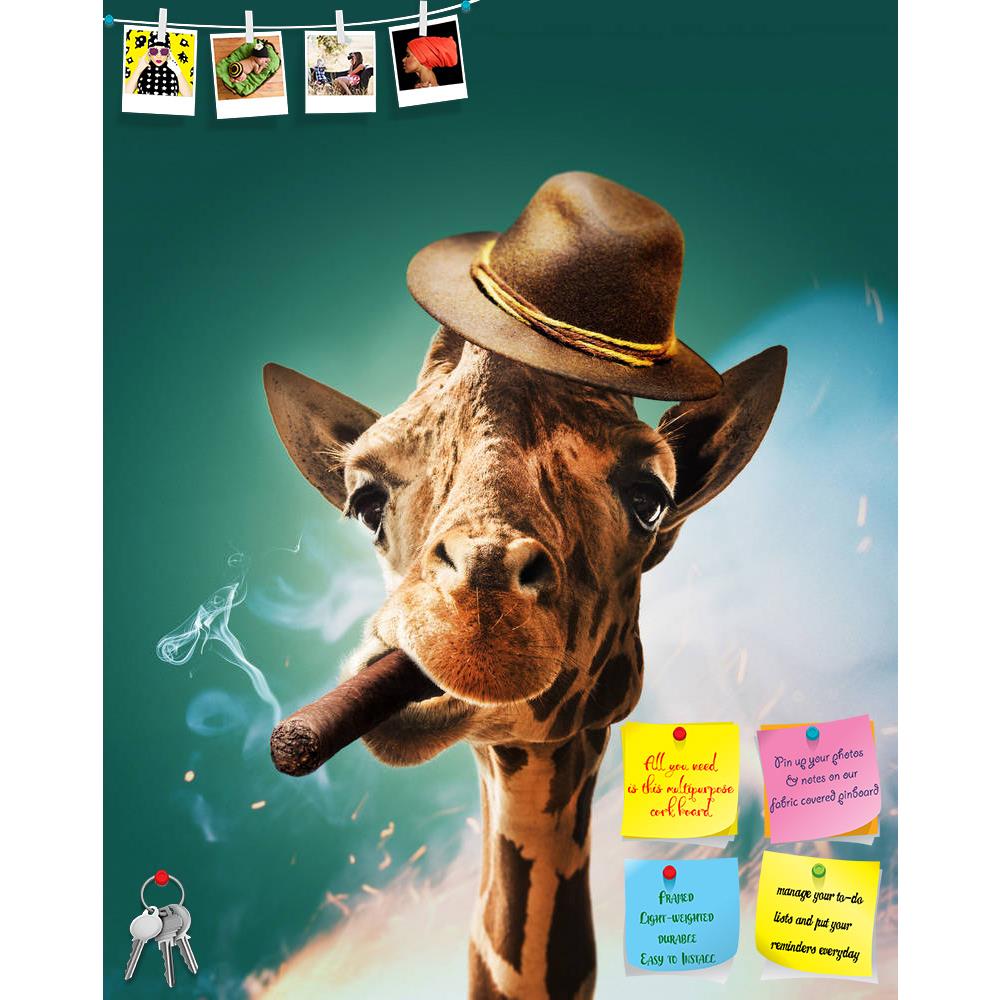 ArtzFolio Giraffe With Cigar & Hat Printed Bulletin Board Notice Pin Board Soft Board | Frameless-Bulletin Boards Frameless-AZSAO52098376BLB_FL_L-Image Code 5005610 Vishnu Image Folio Pvt Ltd, IC 5005610, ArtzFolio, Bulletin Boards Frameless, Animals, Conceptual, Kids, Digital Art, giraffe, with, cigar, hat, printed, bulletin, board, notice, pin, soft, frameless, cool, turquoise, background, business, fashion, nature, face, animal, mafia, thug, african, mobster, funky, foolish, addiction, unhealthy, smoker,