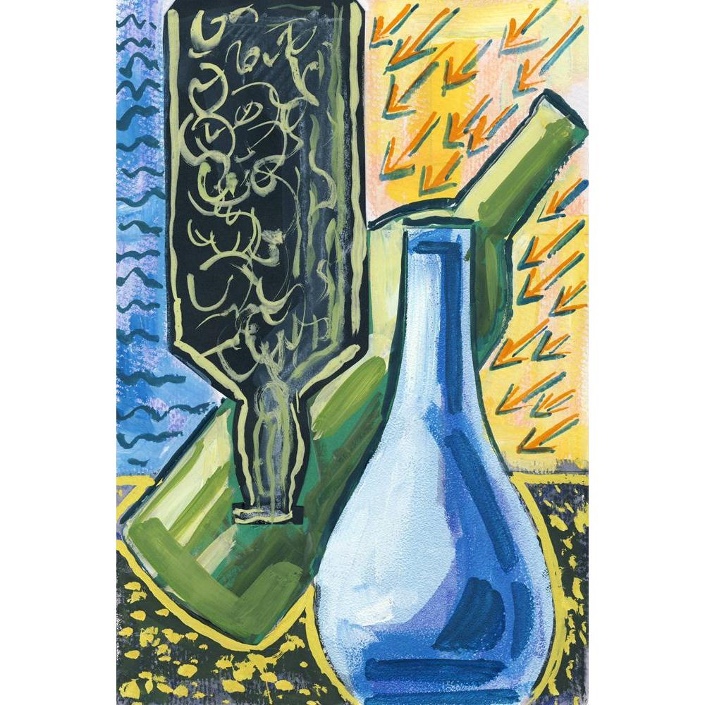 Still Life Art Canvas Painting Synthetic Frame-Paintings MDF Framing-AFF_FR-IC 5005622 IC 5005622, Abstract Expressionism, Abstracts, Art and Paintings, Black, Black and White, Collages, Dots, Icons, Illustrations, Modern Art, Paintings, Semi Abstract, Signs and Symbols, Still Life, Symbols, White, still, life, art, canvas, painting, synthetic, frame, abstract, acrylics, artistic, blue, bottle, bottles, brush, brushstroke, brushstrokes, collage, color, colors, creation, creative, cubist, expression, express