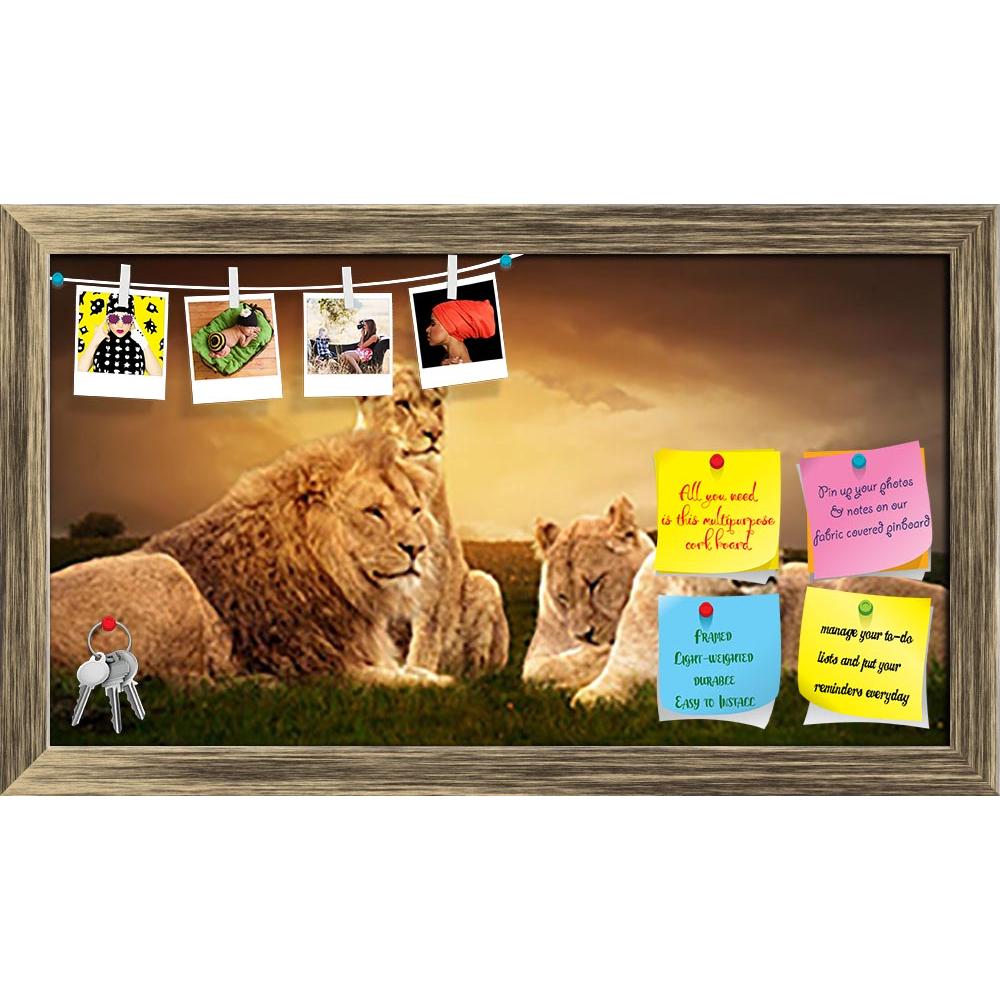 ArtzFolio African Lions Printed Bulletin Board Notice Pin Board Soft Board | Framed-Bulletin Boards Framed-AZSAO54754682BLB_FR_L-Image Code 5005647 Vishnu Image Folio Pvt Ltd, IC 5005647, ArtzFolio, Bulletin Boards Framed, Animals, Photography, african, lions, printed, bulletin, board, notice, pin, soft, framed, photo, manipulation, resting, sunset, grass, pride, africa, sundown, orange, carnivore, wild, wildlife, wilderness, mammal, male, female, animal, majestic, creature, predator, family, furry, dramtic