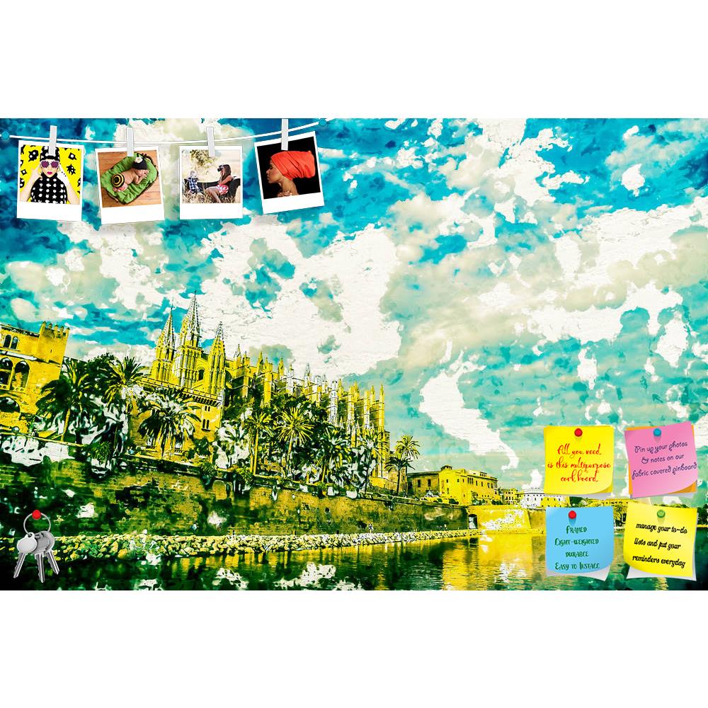 ArtzFolio Cathedral Of Palma De Mallorca, Spain D1 Printed Bulletin Board Notice Pin Board Soft Board | Frameless-Bulletin Boards Frameless-AZSAO54805047BLB_FL_L-Image Code 5005650 Vishnu Image Folio Pvt Ltd, IC 5005650, ArtzFolio, Bulletin Boards Frameless, Places, Fine Art Reprint, cathedral, of, palma, de, mallorca, spain, d1, printed, bulletin, board, notice, pin, soft, frameless, rear, view, from, road, big, gothic, church, sea, shore, beautiful, travel, picture, modern, painting, background, illustrat