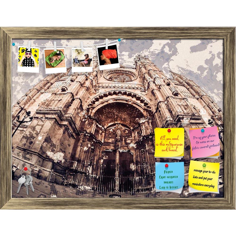 ArtzFolio Cathedral Of Santa Maria Of Palma De Mallorca Spain Printed Bulletin Board Notice Pin Board Soft Board | Framed-Bulletin Boards Framed-AZSAO55154707BLB_FR_L-Image Code 5005656 Vishnu Image Folio Pvt Ltd, IC 5005656, ArtzFolio, Bulletin Boards Framed, Places, Fine Art Reprint, cathedral, of, santa, maria, palma, de, mallorca, spain, printed, bulletin, board, notice, pin, soft, framed, the, la, seu, touristic, destinations, wide, lens, shot, main, facade, beautiful, portal, modern, painting, backgro