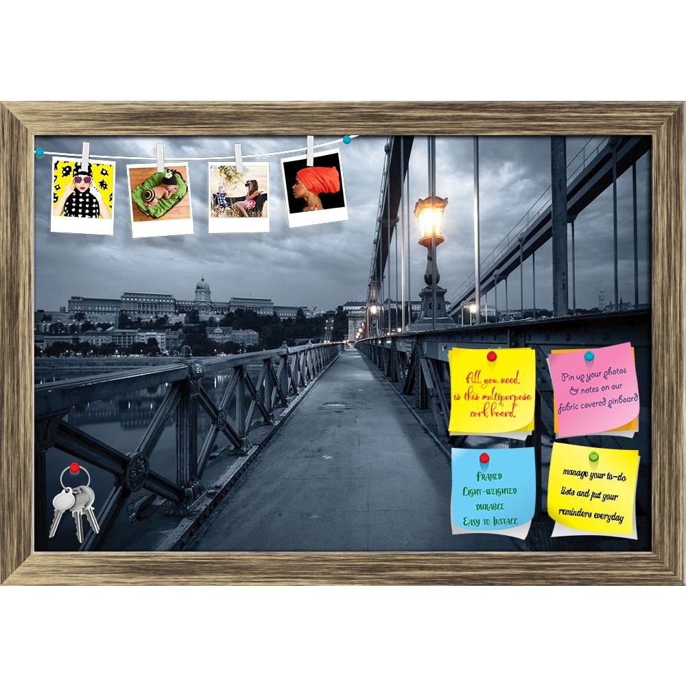 ArtzFolio Old Bridge At Night in Budapest, Hungary Printed Bulletin Board Notice Pin Board Soft Board | Framed-Bulletin Boards Framed-AZSAO55444016BLB_FR_L-Image Code 5005665 Vishnu Image Folio Pvt Ltd, IC 5005665, ArtzFolio, Bulletin Boards Framed, Places, Photography, old, bridge, at, night, in, budapest, hungary, printed, bulletin, board, notice, pin, soft, framed, architecture, building, capitol, castle, city, cityscape, chain, danube, dark, dusk, evening, europe, european, historic, light, panorama, pa
