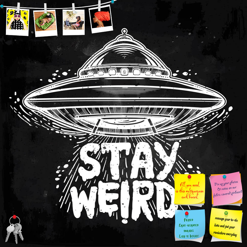 ArtzFolio Stay Weird D3 Printed Bulletin Board Notice Pin Board Soft Board | Frameless-Bulletin Boards Frameless-AZSAO55562264BLB_FL_L-Image Code 5005676 Vishnu Image Folio Pvt Ltd, IC 5005676, ArtzFolio, Bulletin Boards Frameless, Quotes, Digital Art, stay, weird, d3, printed, bulletin, board, notice, pin, soft, frameless, hand, drawn, lettering, ufo, inspirational, quote, aliens, background, flying, saucer, icon, conspiracy, theory, concept, print, tattoo, art, isolated, vector, illustration, pin up board