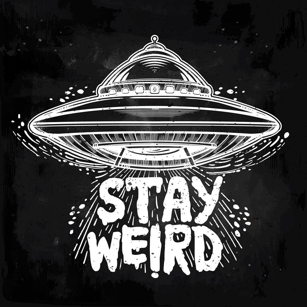 Stay Weird Canvas Painting Synthetic Frame-Paintings MDF Framing-AFF_FR-IC 5005676 IC 5005676, Art and Paintings, Icons, Illustrations, Inspirational, Motivation, Motivational, Quotes, stay, weird, canvas, painting, synthetic, frame, hand, drawn, lettering, ufo, quote, aliens, background, flying, saucer, icon, conspiracy, theory, concept, print, tattoo, art, isolated, vector, illustration, artzfolio, wall decor for living room, wall frames for living room, frames for living room, wall art, canvas painting, 