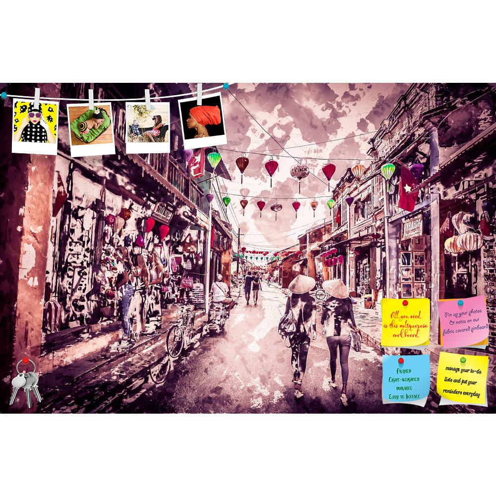 ArtzFolio Tourists In Traditional Style In Hoi Ah, Vietnam Printed Bulletin Board Notice Pin Board Soft Board | Frameless-Bulletin Boards Frameless-AZSAO56300473BLB_FL_L-Image Code 5005683 Vishnu Image Folio Pvt Ltd, IC 5005683, ArtzFolio, Bulletin Boards Frameless, Places, Fine Art Reprint, tourists, in, traditional, style, hoi, ah, vietnam, printed, bulletin, board, notice, pin, soft, frameless, two, asian, female, vietnamese, conical, hats, walk, street, modern, painting, background, illustration, asia, 