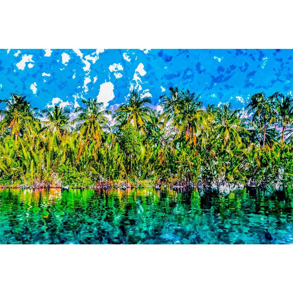 Palm Trees On Sea Shore At Beautiful Sunny Day Canvas Painting Synthetic Frame-Paintings MDF Framing-AFF_FR-IC 5005685 IC 5005685, Ancient, Asian, Automobiles, Cities, City Views, Historical, Holidays, Landscapes, Medieval, Modern Art, Nature, Scenic, Spanish, Transportation, Travel, Tropical, Vehicles, Vintage, palm, trees, on, sea, shore, at, beautiful, sunny, day, canvas, painting, synthetic, frame, asia, balearic, bay, beach, blue, city, coast, coastal, coastline, forest, harbor, highway, holiday, hot, 