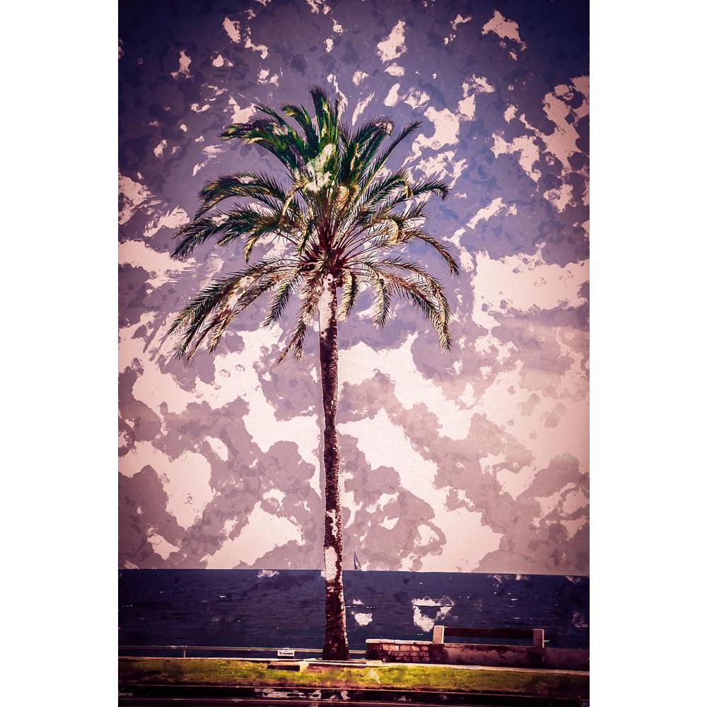 Palm Trees Along Coast In Palma De Mallorca, Spain Canvas Painting Synthetic Frame-Paintings MDF Framing-AFF_FR-IC 5005686 IC 5005686, Ancient, Automobiles, Cities, City Views, Historical, Holidays, Landscapes, Medieval, Modern Art, Nature, People, Scenic, Spanish, Transportation, Travel, Tropical, Vehicles, Vintage, palm, trees, along, coast, in, palma, de, mallorca, spain, canvas, painting, synthetic, frame, balearic, bay, beach, beautiful, blue, city, coastal, coastline, day, harbor, highway, holiday, ho