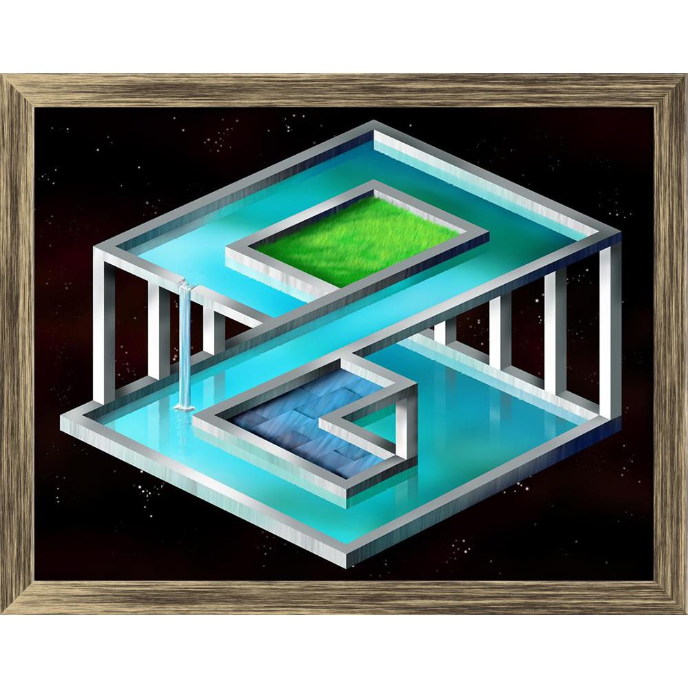 ArtzFolio Illustration Of An Impossible Surreal Construct Canvas Painting-Paintings Wooden Framing-AZ5005705ART_FR_RF_R-0-Image Code 5005705 Vishnu Image Folio Pvt Ltd, IC 5005705, ArtzFolio, Paintings Wooden Framing, Abstract, Surrealism, Digital Art, illustration, of, an, impossible, surreal, construct, canvas, painting, framed, print, wall, for, living, room, with, frame, poster, pitaara, box, large, size, drawing, art, split, big, office, reception, photography, kids, panel, designer, decorative, amazon