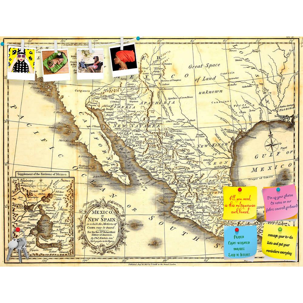 ArtzFolio Image of Antique Map Of Mexico 1821 Printed Bulletin Board Notice Pin Board Soft Board | Frameless-Bulletin Boards Frameless-AZ5005709BLB_FL_RF_R-0-Image Code 5005709 Vishnu Image Folio Pvt Ltd, IC 5005709, ArtzFolio, Bulletin Boards Frameless, Places, Vintage, Digital Art, image, of, antique, map, mexico, 1821, printed, bulletin, board, notice, pin, soft, frameless, world, old, travel, background, geography, art, atlas, globe, paper, geographic, maps, texture, backgrounds, print, geographical, ex