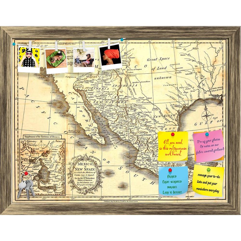 ArtzFolio Image of Antique Map Of Mexico 1821 Printed Bulletin Board Notice Pin Board Soft Board | Framed-Bulletin Boards Framed-AZ5005709BLB_FR_RF_R-0-Image Code 5005709 Vishnu Image Folio Pvt Ltd, IC 5005709, ArtzFolio, Bulletin Boards Framed, Places, Vintage, Digital Art, image, of, antique, map, mexico, 1821, printed, bulletin, board, notice, pin, soft, framed, world, old, travel, background, geography, art, atlas, globe, paper, geographic, maps, texture, backgrounds, print, geographical, exploration, d
