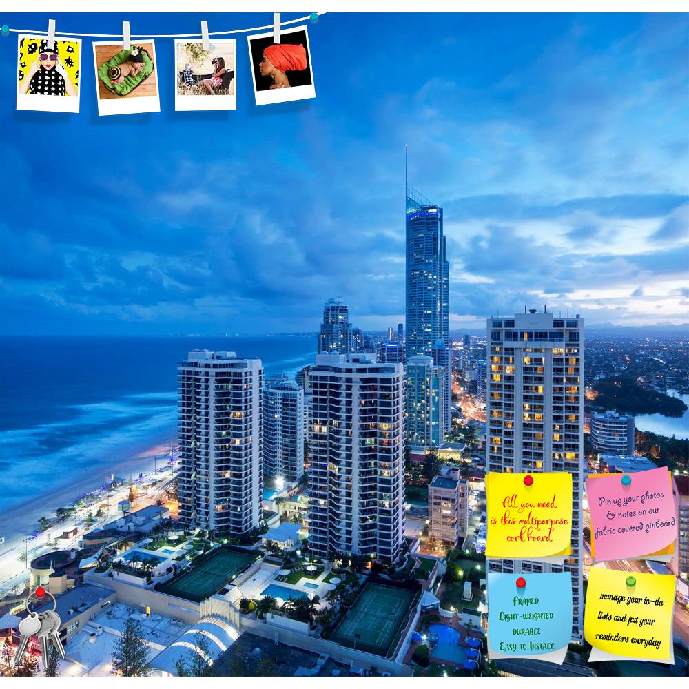 ArtzFolio Modern City At Dusk, Gold Coast, Australia Printed Bulletin Board Notice Pin Board Soft Board | Frameless-Bulletin Boards Frameless-AZ5005736BLB_FL_RF_R-0-Image Code 5005736 Vishnu Image Folio Pvt Ltd, IC 5005736, ArtzFolio, Bulletin Boards Frameless, Places, Photography, modern, city, at, dusk, gold, coast, australia, printed, bulletin, board, notice, pin, soft, frameless, building, landmark, night, twilight, light, lamp, downtown, sky, skyline, view, urban, skyscraper, architecture, aerial, city