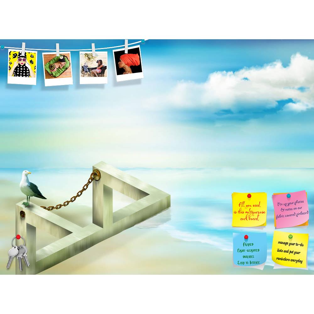 ArtzFolio Impossible Structure on the Seashore Printed Bulletin Board Notice Pin Board Soft Board | Frameless-Bulletin Boards Frameless-AZ5005737BLB_FL_RF_R-0-Image Code 5005737 Vishnu Image Folio Pvt Ltd, IC 5005737, ArtzFolio, Bulletin Boards Frameless, Surrealism, Fine Art Reprint, impossible, structure, on, the, seashore, printed, bulletin, board, notice, pin, soft, frameless, illusion, optical, puzzle, sea, shore, seascape, fantasy, mirage, imagination, trick, dreamscape, dream, seagull, art, mystery, 
