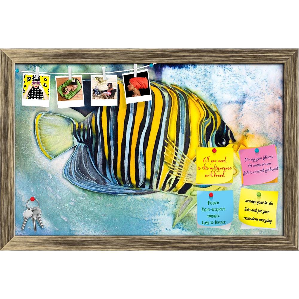 ArtzFolio The Underwater World Fish, Batik Printed Bulletin Board Notice Pin Board Soft Board | Framed-Bulletin Boards Framed-AZ5005746BLB_FR_RF_R-0-Image Code 5005746 Vishnu Image Folio Pvt Ltd, IC 5005746, ArtzFolio, Bulletin Boards Framed, Animals, Fine Art Reprint, the, underwater, world, fish, batik, printed, bulletin, board, notice, pin, soft, framed, art, artistic, background, blue, color, colorful, curve, decorative, illustration, line, painting, pattern, round, sea, vibrant, water, wave, yellow, aq