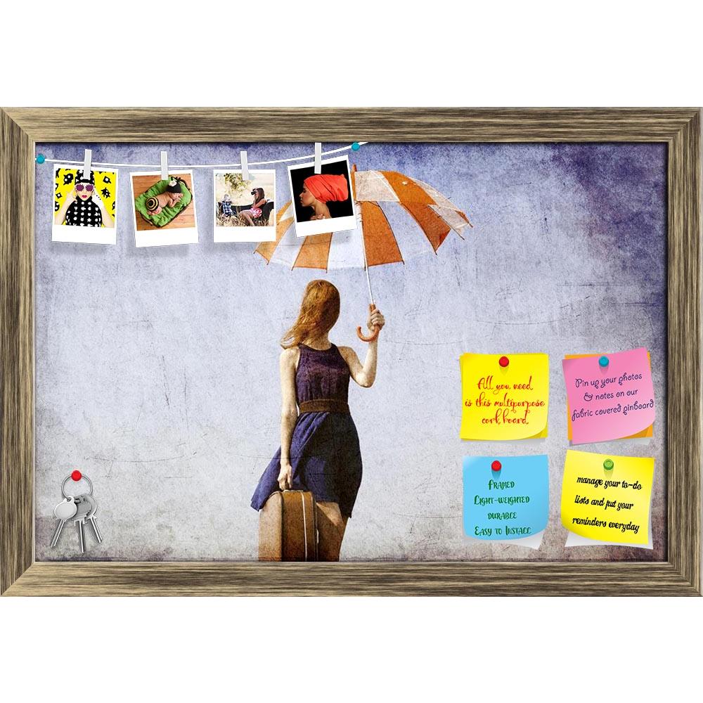 ArtzFolio Lonely Girl With Suitcase & Umbrella Printed Bulletin Board Notice Pin Board Soft Board | Framed-Bulletin Boards Framed-AZ5005762BLB_FR_RF_R-0-Image Code 5005762 Vishnu Image Folio Pvt Ltd, IC 5005762, ArtzFolio, Bulletin Boards Framed, Figurative, Photography, lonely, girl, with, suitcase, umbrella, printed, bulletin, board, notice, pin, soft, framed, adult, alone, autumn, bag, beautiful, beauty, classic, clothes, color, countryside, dress, emotion, fall, fashion, female, sky, free, freedom, keep