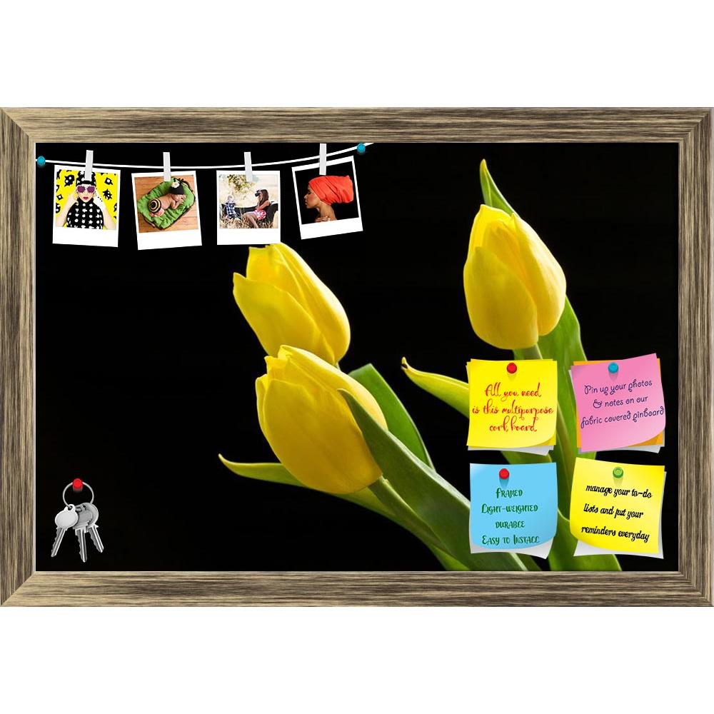ArtzFolio Beautiful Yellow Tulips On A Black Background Printed Bulletin Board Notice Pin Board Soft Board | Framed-Bulletin Boards Framed-AZ5005770BLB_FR_RF_R-0-Image Code 5005770 Vishnu Image Folio Pvt Ltd, IC 5005770, ArtzFolio, Bulletin Boards Framed, Floral, Photography, beautiful, yellow, tulips, on, a, black, background, printed, bulletin, board, notice, pin, soft, framed, spring, nature, tulip, white, postcard, green, bouquet, beauty, blossom, flower, plant, pink, leaf, valentine, colorful, easter, 
