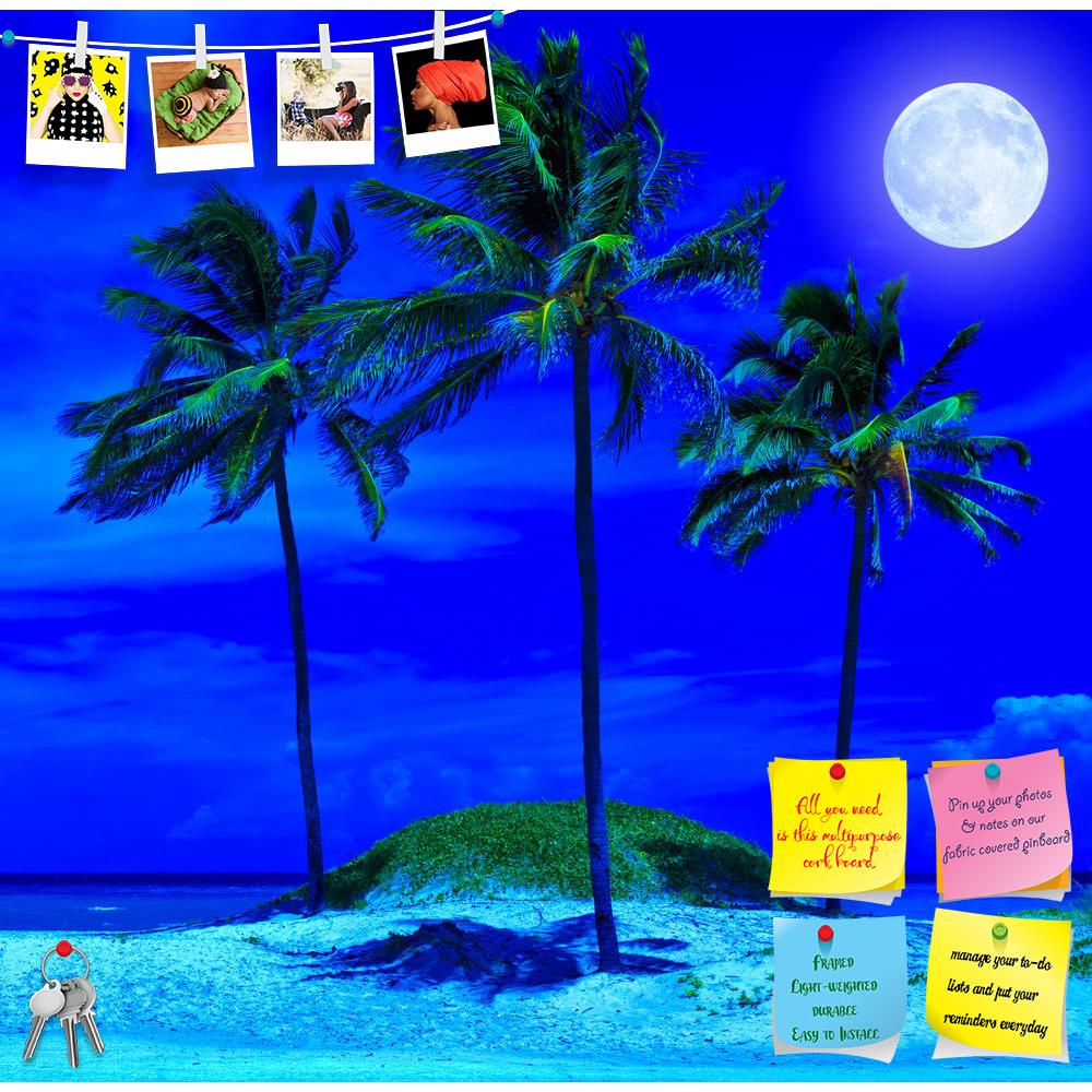 ArtzFolio Tropical Beach At Night With A Bright Full Moon Printed Bulletin Board Notice Pin Board Soft Board | Frameless-Bulletin Boards Frameless-AZ5005772BLB_FL_RF_R-0-Image Code 5005772 Vishnu Image Folio Pvt Ltd, IC 5005772, ArtzFolio, Bulletin Boards Frameless, Landscapes, Photography, tropical, beach, at, night, with, a, bright, full, moon, printed, bulletin, board, notice, pin, soft, frameless, beautiful, black, blue, caribbean, cloud, coast, coconut, dark, deserted, destination, dune, dusk, hill, ho