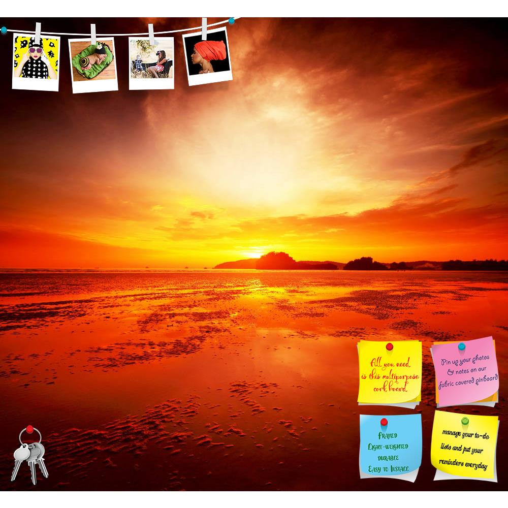 ArtzFolio Sunset Over Sandy Beach In Low Tide Printed Bulletin Board Notice Pin Board Soft Board | Frameless-Bulletin Boards Frameless-AZ5005773BLB_FL_RF_R-0-Image Code 5005773 Vishnu Image Folio Pvt Ltd, IC 5005773, ArtzFolio, Bulletin Boards Frameless, Landscapes, Photography, sunset, over, sandy, beach, in, low, tide, printed, bulletin, board, notice, pin, soft, frameless, area, bottom, bright, calm, clouds, coastline, dark, dawn, dusk, ebb, evening, glitter, gold, horizon, light, liquid, nature, night, 