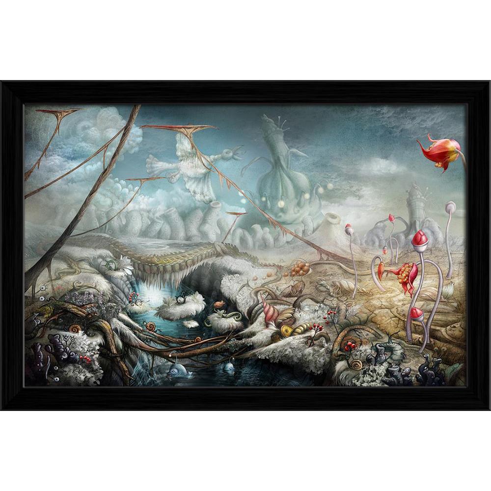 ArtzFolio Fantasy Panoramic Landscape With Lake Flowers Canvas Painting Synthetic Frame-Paintings Synthetic Framing-AZ5005776ART_FR_RF_R-0-Image Code 5005776 Vishnu Image Folio Pvt Ltd, IC 5005776, ArtzFolio, Paintings Synthetic Framing, Fantasy, Surrealism, Digital Art, panoramic, landscape, with, lake, flowers, canvas, painting, synthetic, frame, framed, print, wall, for, living, room, poster, pitaara, box, large, size, drawing, art, split, big, office, reception, photography, of, kids, panel, designer, d