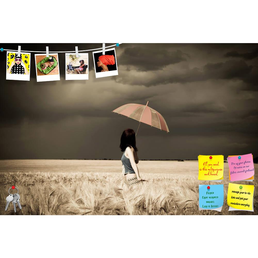ArtzFolio Girl With Umbrella At Field In Retro Style Printed Bulletin Board Notice Pin Board Soft Board | Frameless-Bulletin Boards Frameless-AZ5005796BLB_FL_RF_R-0-Image Code 5005796 Vishnu Image Folio Pvt Ltd, IC 5005796, ArtzFolio, Bulletin Boards Frameless, Figurative, Landscapes, Photography, girl, with, umbrella, at, field, in, retro, style, printed, bulletin, board, notice, pin, soft, frameless, adult, beautiful, beauty, cereals, classic, clothes, clouds, cloudy, crop, female, free, harvest, keep, lo