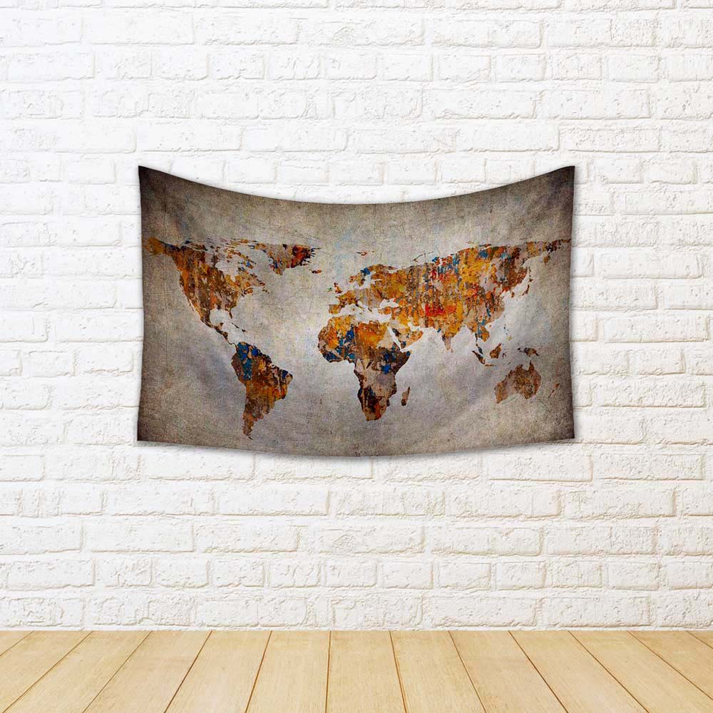 ArtzFolio Photo of Grunge Map of the World Fabric Tapestry Wall Hanging-Tapestries-AZ5005798TAP_RF_R-0-Image Code 5005798 Vishnu Image Folio Pvt Ltd, IC 5005798, ArtzFolio, Tapestries, Places, Vintage, Digital Art, photo, of, grunge, map, the, world, fabric, tapestry, wall, hanging, ancient, old, abstract, africa, aged, america, antique, art, asia, atlantic, atlas, australia, background, book, border, burned, burnt, canvas, color, decorative, dirty, earth, europe, frame, geography, global, grungy, historica