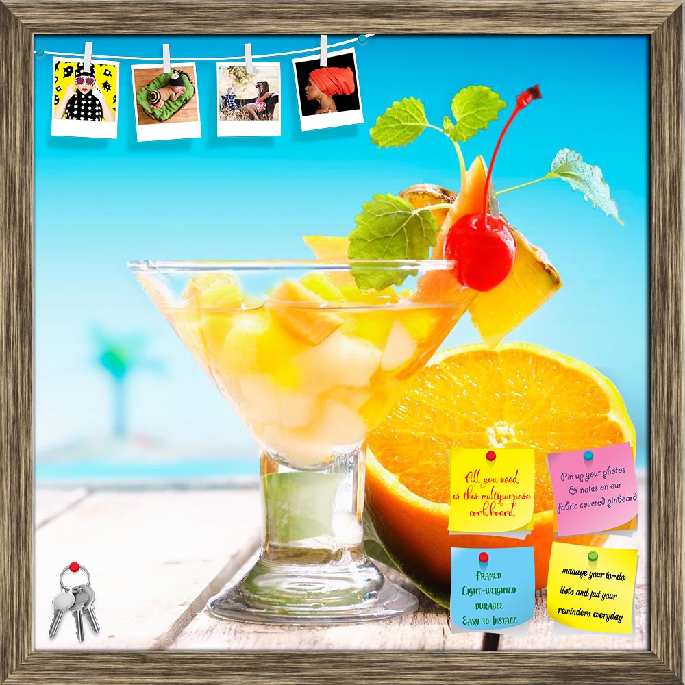 ArtzFolio Photo of a Fruit Salad on a Beach Deck Printed Bulletin Board Notice Pin Board Soft Board | Framed-Bulletin Boards Framed-AZ5005820BLB_FR_RF_R-0-Image Code 5005820 Vishnu Image Folio Pvt Ltd, IC 5005820, ArtzFolio, Bulletin Boards Framed, Food & Beverage, Photography, photo, of, a, fruit, salad, on, beach, deck, printed, bulletin, board, notice, pin, soft, framed, orange, white, closeup, leaf, background, food, yellow, fresh, beautiful, nobody, glass, apple, cocktail, colorful, healthy, grape, cut