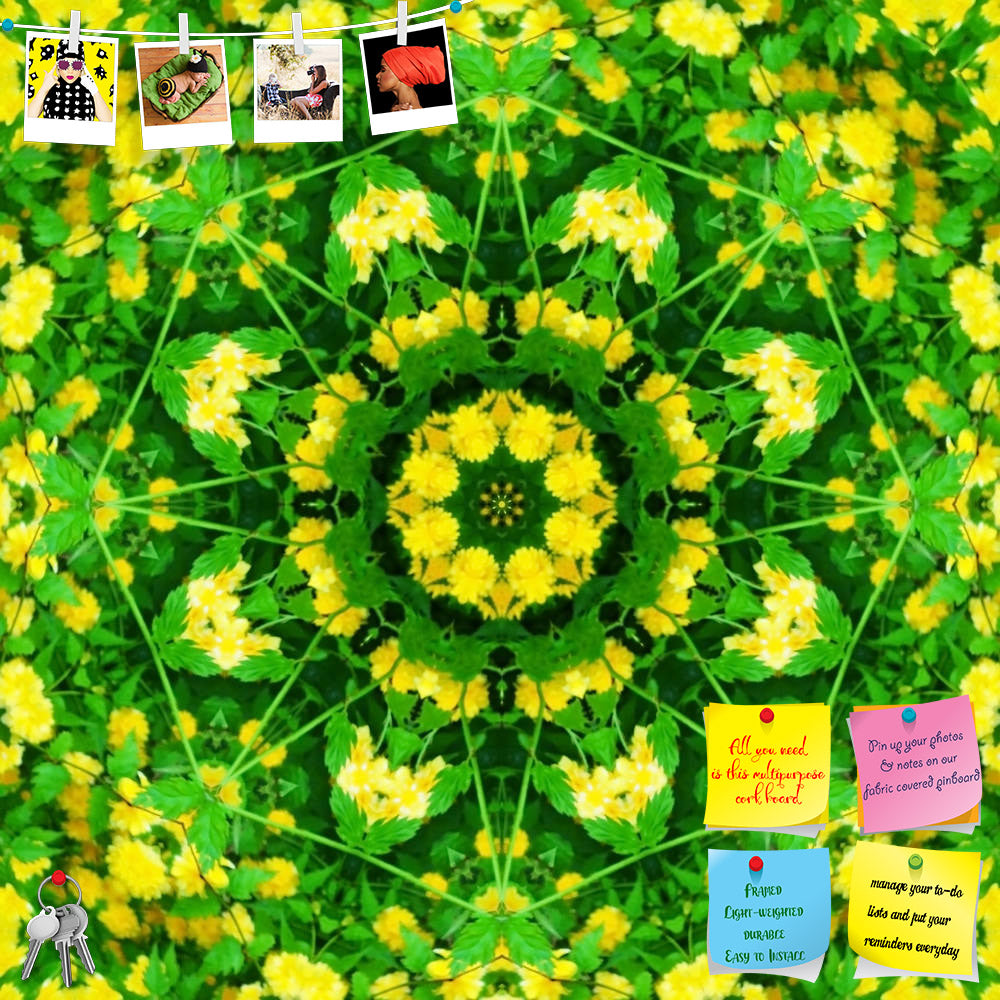 ArtzFolio Spring Mandala Flower Printed Bulletin Board Notice Pin Board Soft Board | Frameless-Bulletin Boards Frameless-AZ5005830BLB_FL_RF_R-0-Image Code 5005830 Vishnu Image Folio Pvt Ltd, IC 5005830, ArtzFolio, Bulletin Boards Frameless, Abstract, Traditional, Digital Art, spring, mandala, flower, printed, bulletin, board, notice, pin, soft, frameless, green, yellow, fresh, art, background, backdrop, decor, decoration, geometric, graphic, kaleidoscope, kaleidoscopic, circle, round, symmetry, wallpaper, a