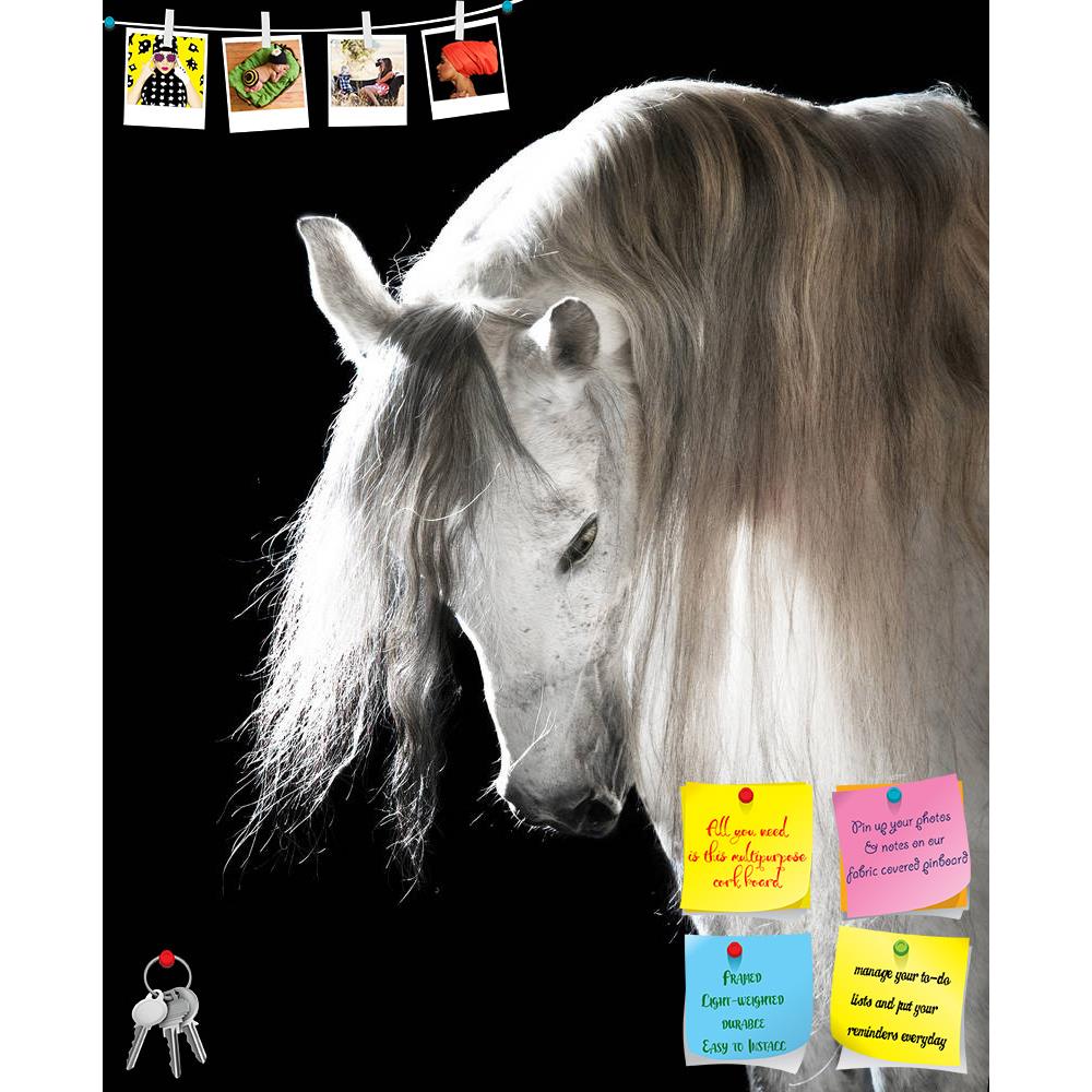 ArtzFolio White Andalusian Horse On The Black Background Printed Bulletin Board Notice Pin Board Soft Board | Frameless-Bulletin Boards Frameless-AZ5005834BLB_FL_RF_R-0-Image Code 5005834 Vishnu Image Folio Pvt Ltd, IC 5005834, ArtzFolio, Bulletin Boards Frameless, Animals, Photography, white, andalusian, horse, on, the, black, background, printed, bulletin, board, notice, pin, soft, frameless, animal, beautiful, breed, dark, equestrian, equine, grey, hair, mane, mare, portrait, spanish, stallion, studio, t