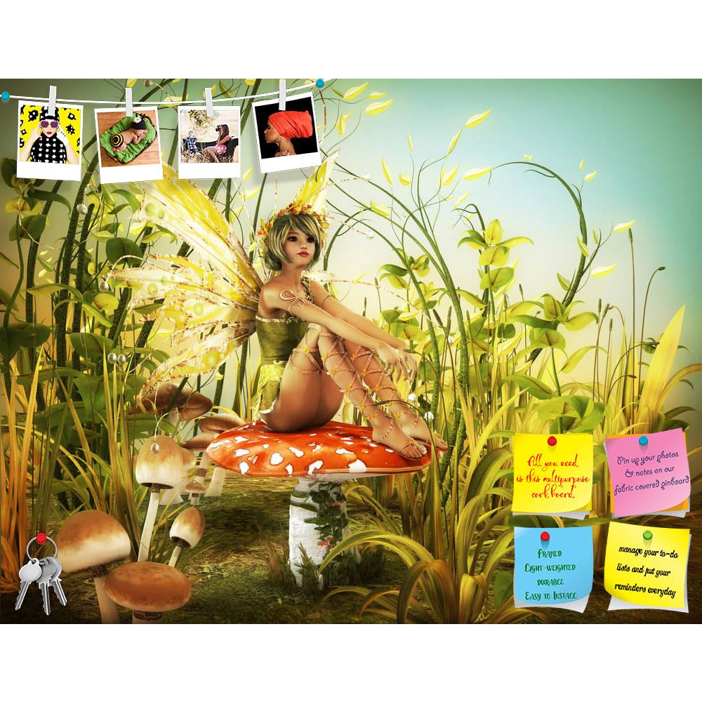 ArtzFolio A Little Fairy Sitting On A Fly Agaric Printed Bulletin Board Notice Pin Board Soft Board | Frameless-Bulletin Boards Frameless-AZ5005838BLB_FL_RF_R-0-Image Code 5005838 Vishnu Image Folio Pvt Ltd, IC 5005838, ArtzFolio, Bulletin Boards Frameless, Fantasy, Figurative, Photography, a, little, fairy, sitting, on, fly, agaric, printed, bulletin, board, notice, pin, soft, frameless, autumn, fall, art, fae, maid, enchanting, charmed, elf, fairytale, flower, vines, mushroom, cute, red, gold, green, yell