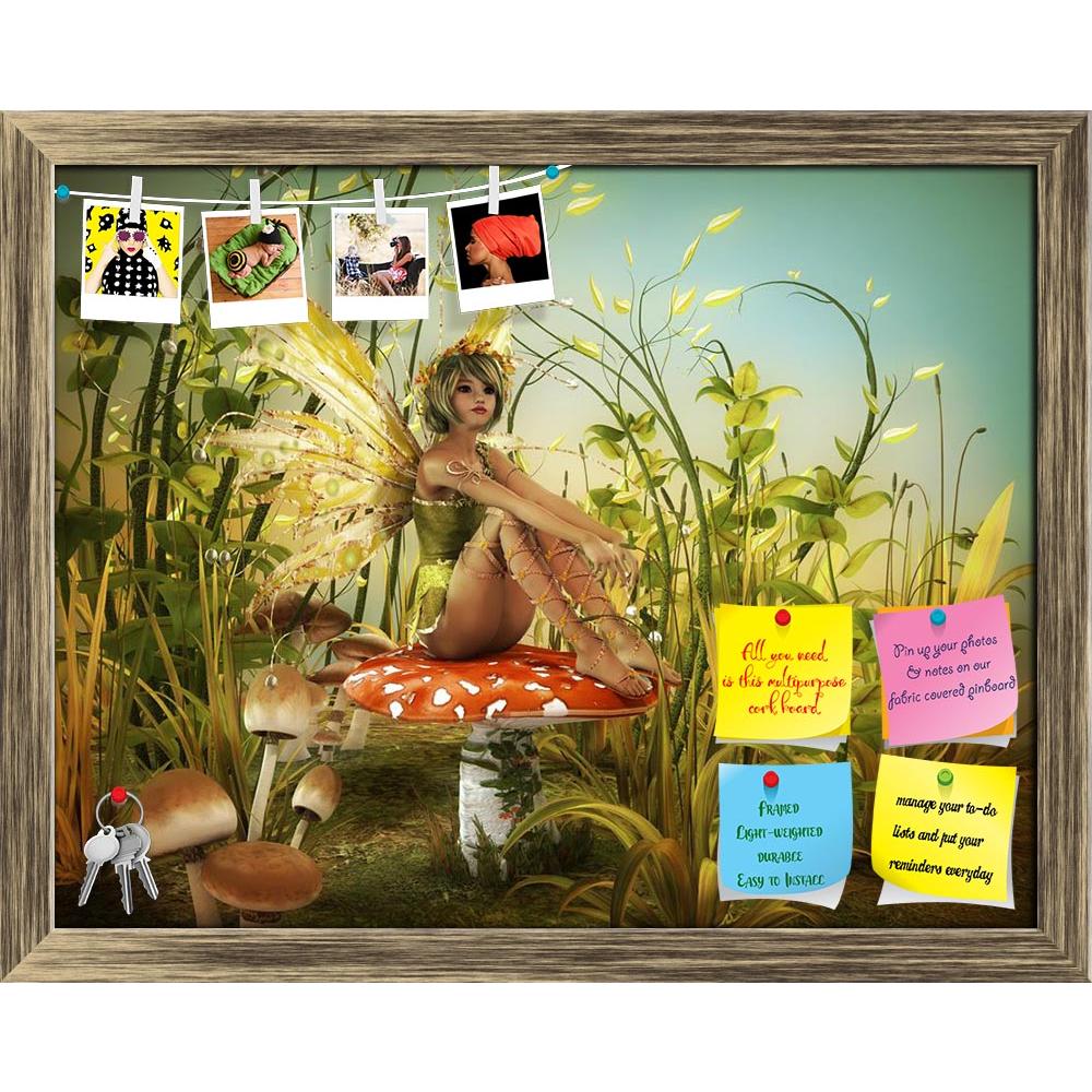 ArtzFolio A Little Fairy Sitting On A Fly Agaric Printed Bulletin Board Notice Pin Board Soft Board | Framed-Bulletin Boards Framed-AZ5005838BLB_FR_RF_R-0-Image Code 5005838 Vishnu Image Folio Pvt Ltd, IC 5005838, ArtzFolio, Bulletin Boards Framed, Fantasy, Figurative, Photography, a, little, fairy, sitting, on, fly, agaric, printed, bulletin, board, notice, pin, soft, framed, autumn, fall, art, fae, maid, enchanting, charmed, elf, fairytale, flower, vines, mushroom, cute, red, gold, green, yellow, sunlight
