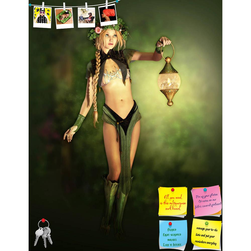 ArtzFolio Cute Forest Fairy With A Lantern In Her Hand Printed Bulletin Board Notice Pin Board Soft Board | Frameless-Bulletin Boards Frameless-AZ5005839BLB_FL_RF_R-0-Image Code 5005839 Vishnu Image Folio Pvt Ltd, IC 5005839, ArtzFolio, Bulletin Boards Frameless, Fantasy, Figurative, Digital Art, cute, forest, fairy, with, a, lantern, in, her, hand, printed, bulletin, board, notice, pin, soft, frameless, 3d, art, summer, braid, charmed, decorative, dress, elf, enchanting, fae, fairytale, female, flowers, gi